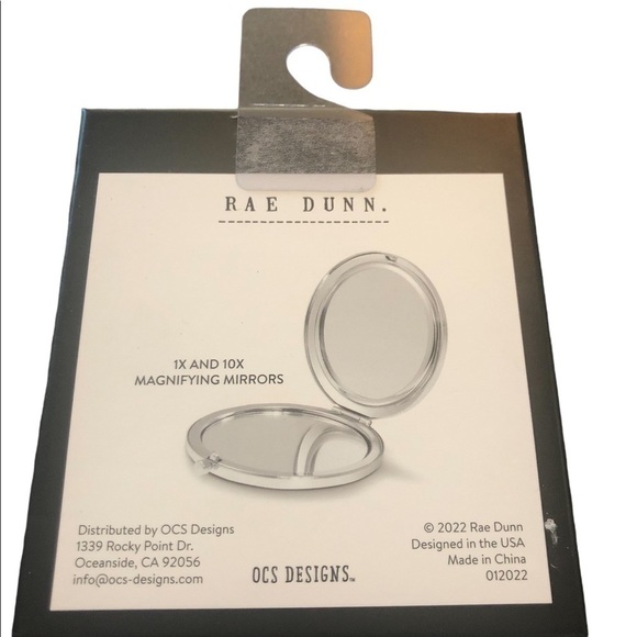 Rae Dunn “NO FILTER” Compact Mirror 1X/10X Magnification 2.75”X.37” Chrome - Picture 3 of 3